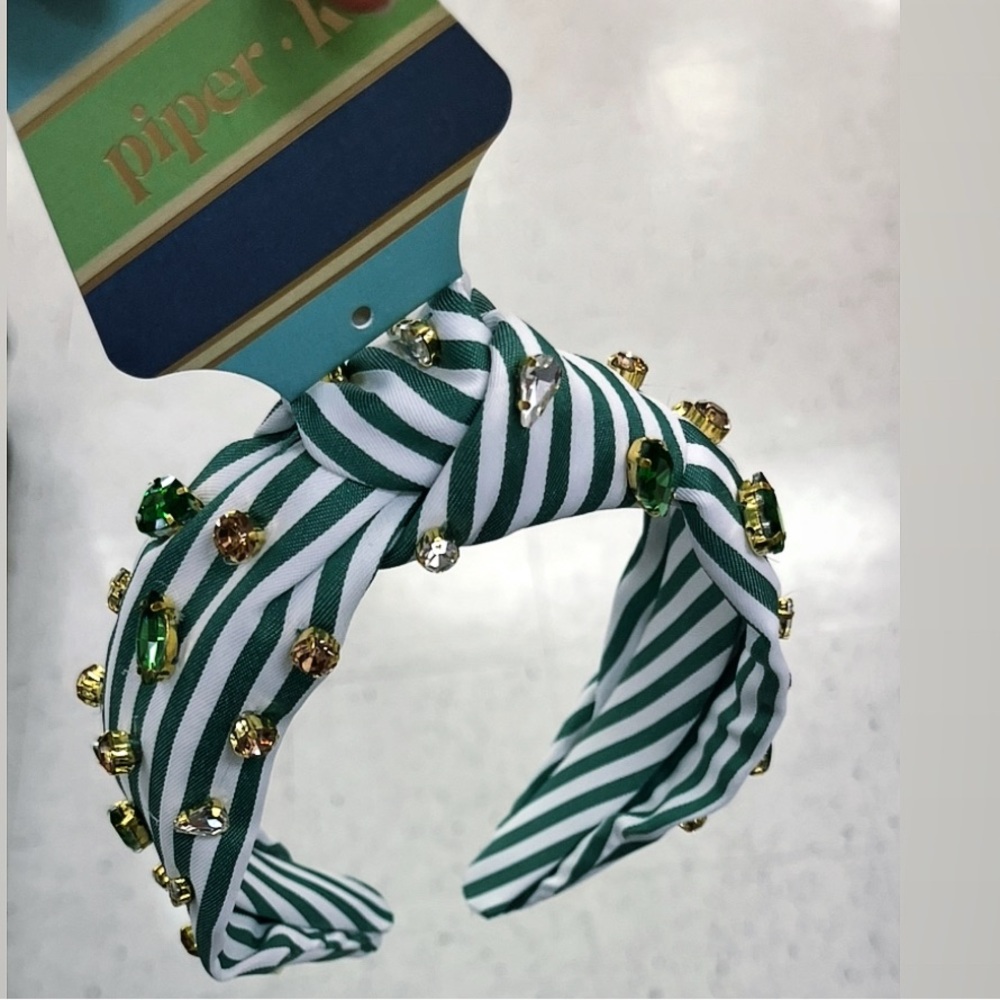 NWT ⚜️💚⚜️ Piper K Gorgeous Crystals Embellished Hair Headband - Picture 3 of 8